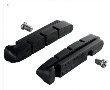 Road Bike Replacement Brake rubbers 55mm Caliper Shoe Pads Pair Shimano R55C4 Dura Ace/Ultegra cartridge pads